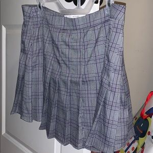Grey Plaid Skirt